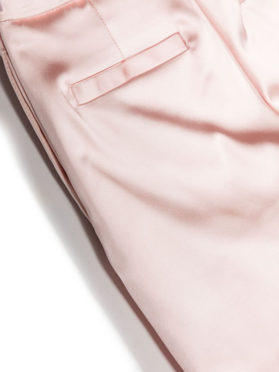 Shop Simonetta Side-stripe Satin Trousers In Pink