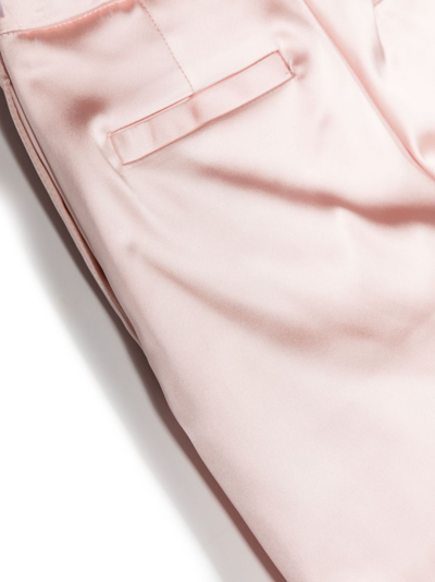 Simonetta Side-stripe Satin Trousers In Pink