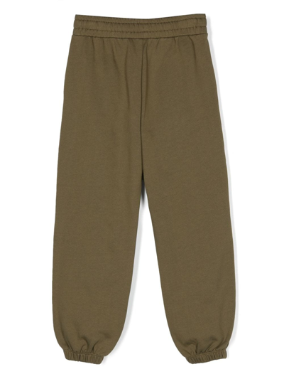 Moschino Teddy Bear-print Cotton Track Pants In Green