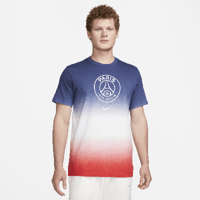 Shop Nike Paris Saint-germain Crest  Men's Soccer T-shirt In White