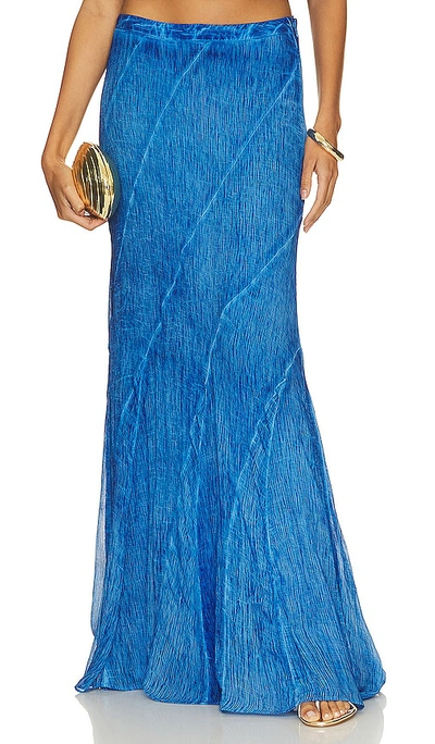 Shop Rococo Sand Long Skirt In Blue