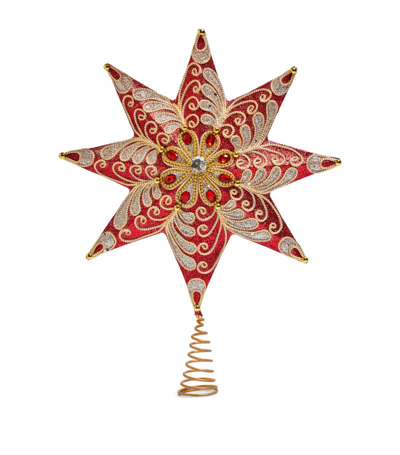 Shop Kurt.s.adler Kurt. S.adler Jewel-embellished Star Tree Topper In Multi