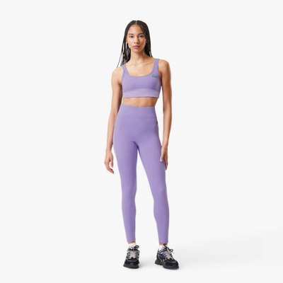 Shop Lacoste Women's  X Bandier All Motion Colorblock Leggings - Xl In Purple