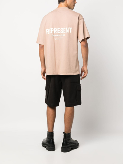 Represent Logo-print Cotton T-shirt In Brown
