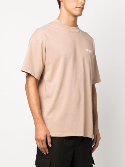 Represent Logo-print Cotton T-shirt In Brown