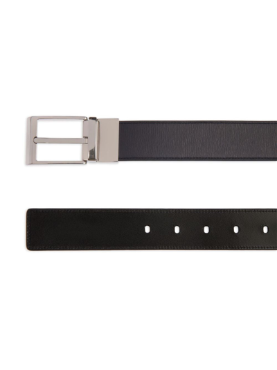 Shop Bally Shiffie Reversible Leather Belt In Black