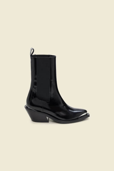 Shop Dorothee Schumacher Leather Chelsea Boots In Black