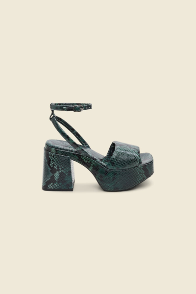 Shop Dorothee Schumacher Platform Sandal With Ankle Strap In Multi Colour