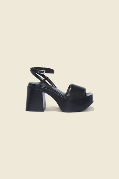 Shop Dorothee Schumacher Platform Sandal With Ankle Strap In Black
