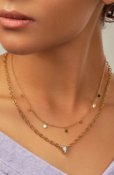 Shop Sterling Forever Bellamy Multistrand Necklace In Gold