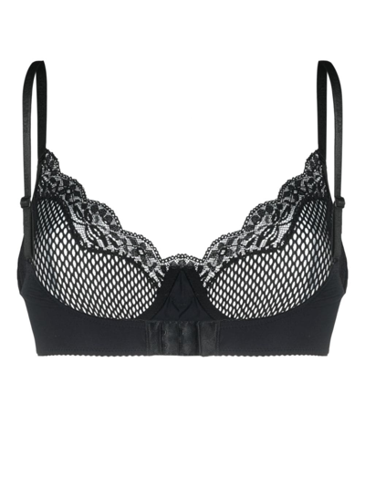 Dsquared2 Net Balconette Bra In Black