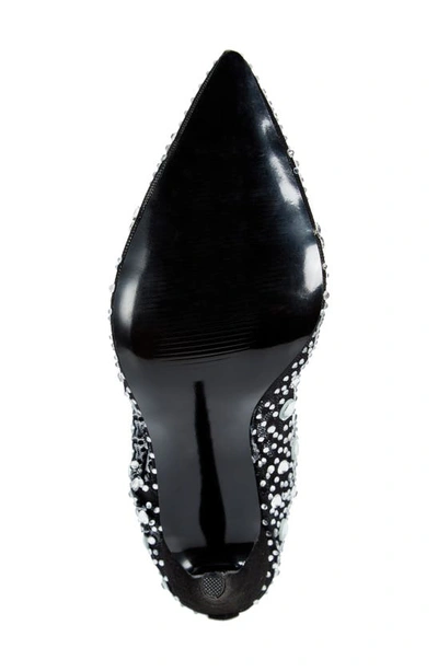 Shop Azalea Wang Opry Pointed Toe Embellished Bootie In Black