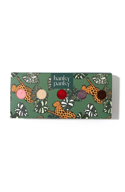 Hanky Panky 5 Pack Low Rise Signature Lace Thongs In Printed Box In Pink/ Sand/ Fine/ Dusk/ Dcob