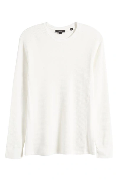 Shop Vince Thermal Crewneck Pullover In Off White
