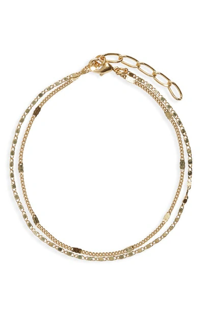 Nordstrom Demi Fine Layered Chain Bracelet In 14k Gold Plated