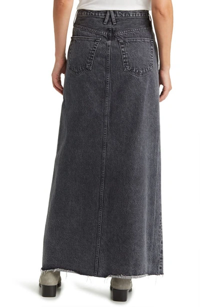 Shop Slvrlake Dallas Organic Cotton Denim Maxi Skirt In Last Stand