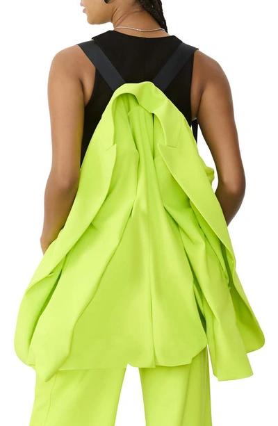 Shop Gstq Luxe One-button Blazer In Acid Lime