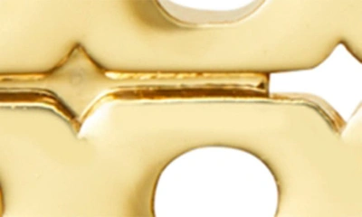 Tory Burch Gold Brass Earrings In Tory Gold