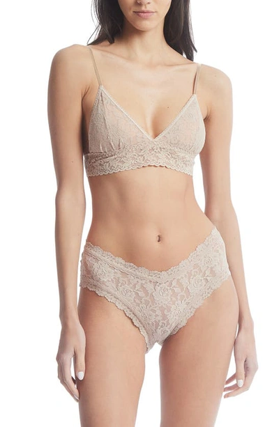 Shop Hanky Panky Signature Lace V-front Cheeky Briefs In Chai