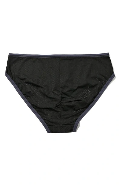 Shop Hanky Panky Movecalm Ruched Back Briefs In Black/ Granite