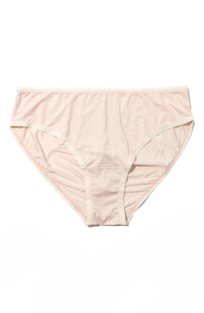 Shop Hanky Panky Movecalm Ruched Back Briefs In Pearl/ Marsmallow