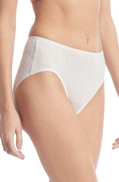 Shop Hanky Panky Movecalm High Waist Briefs In Pearl/ Marsmallow