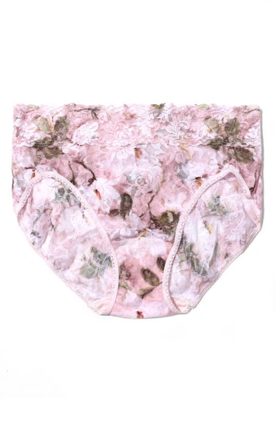 Shop Hanky Panky Print Lace Briefs In Antique Lily