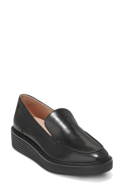 Shop Cole Haan Originalgrand Platform Venetian Loafer In Black/ Blac