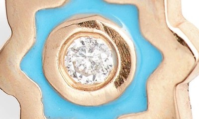 Shop Anzie Icon Diamond Stud Earrings In Blue