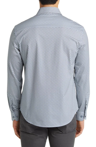 Shop Bugatchi James Ooohcotton® Scales Print Button-up Shirt In Khaki