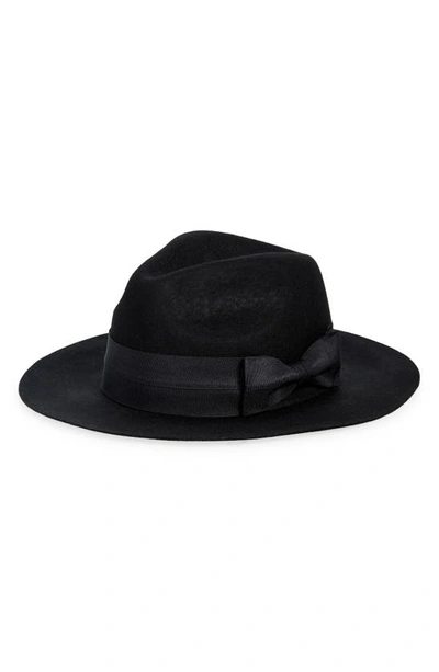 Shop Nordstrom Short Brim Wool Panama Hat In Black Combo