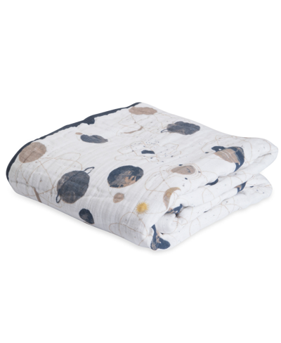 Shop Little Unicorn Baby Printed Cotton Muslin Quilt In Planetary Print