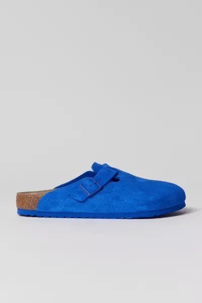 Shop Birkenstock Boston Suede Clog In Ultra Blue, Men's At Urban Outfitters