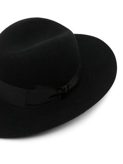 Shop Borsalino Claudette Superfine Wool Fedora Hat In Black