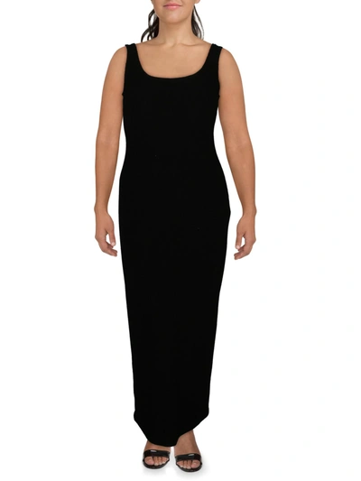 Shop Alex Evenings Womens Knit Sleeveless Evening Dress In Black