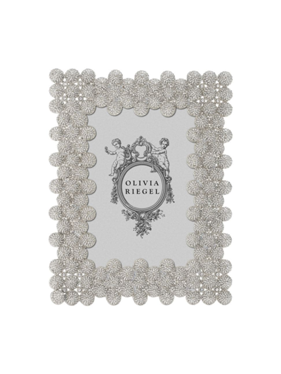 Shop Olivia Riegel Marley Crystal Frame In Silver