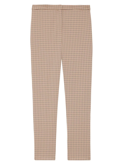 Shop Theory Women's Houndstooth Slim Cropped Trousers In Neutral