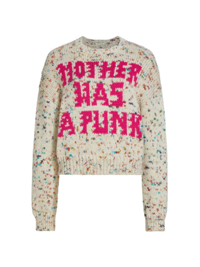 Shop Mother Women's  Was A Punk Speckle Sweater In  Was A Punk Sweater