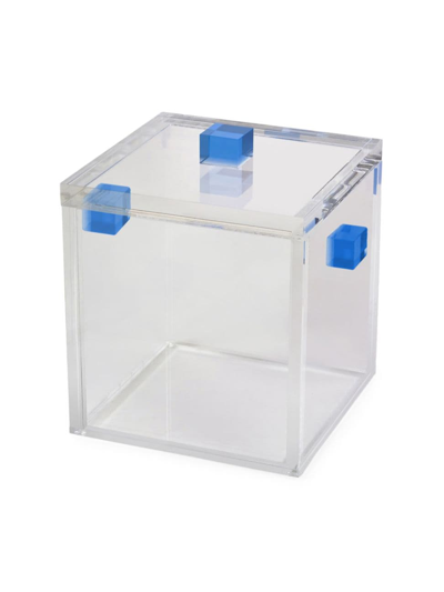 Shop Tizo Lucite Clear Ice Bucket In Clear Blue