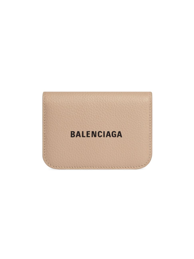 Shop Balenciaga Women's Cash Mini Wallet In Beige