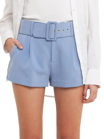 Shop Endless Rose Women's Belted Mini Shorts In Clean Blue