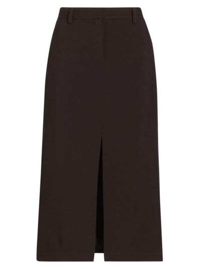 Shop Theory Women's Wool A-line Midi-skirt In Mink