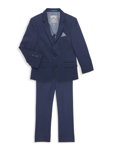 Shop Appaman Little Boy's & Boy's 2-piece Stretch Mod Suit In Blueprint