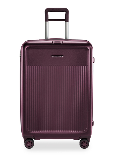 Shop Briggs & Riley Men's Sympatico Medium Expandable Spinner Suitcase In Plum