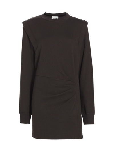 Shop Isabel Marant Étoile Women's Michaela Sweatshirt Minidress In Faded Black