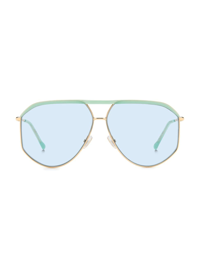 Shop Isabel Marant Women's Im 0139/s Aviator Sunglasses In Gold Green