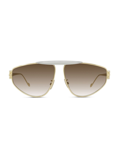 Shop Loewe Women's Spoiler New Aviator 61mm Sunglasses In Gold Brown