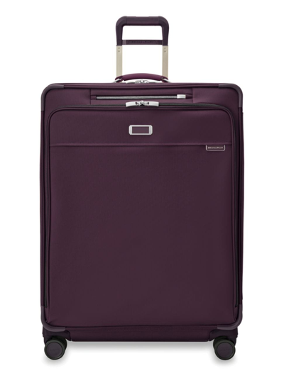 Shop Briggs & Riley Men's Baseline Limited Edition Extra Large Expandable Spinner Suitcase In Plum