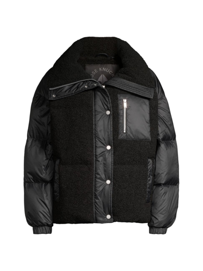 Shop Moose Knuckles Women's Sherpa Elmira Puffer Jacket In Black