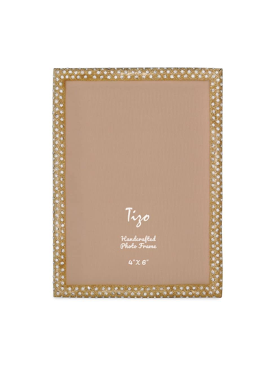 Shop Tizo Crystal Jeweled Frame In Gold